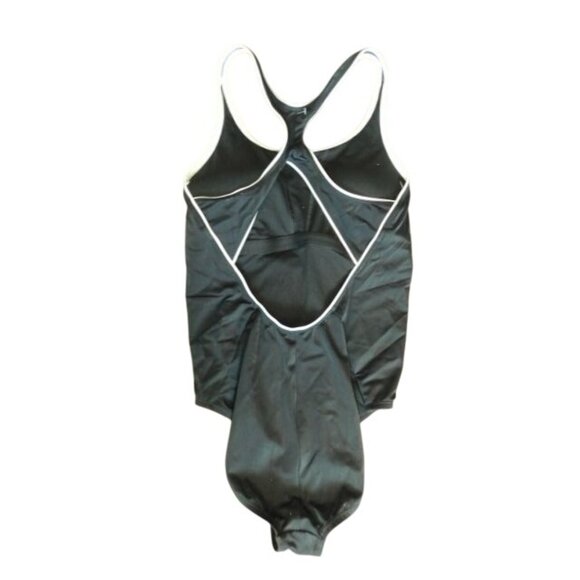 Nike Size L Large Black White Competitve Style One Piece Swimsuit - Picture 2 of 2